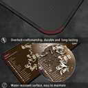 Mouse Pad - Gaming Desk Mat with HD Game Guide Map Surface, 3mm High Density Neoprene & Non Slip Rubber Base for PC/PS5/Office/Streaming Setup (Brown)