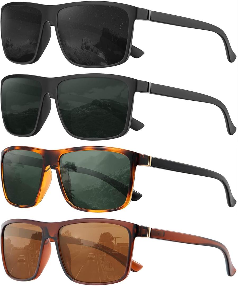 KALIYADI Polarized Mens Sun-Glasses Sunglasses-Men : Classic Sunglasses with UV Protection for Fishing Driving Golf