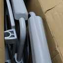 Drive Medical Folding Steel Bedside Commode Chair - Portable 3-in-1 Toilet Solution - Adjustable Height - 7.5 Qt Bucket Included - Durable Powder-Coated Steel Frame - Supports Up To 350 Lb (Grey)