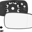 X AUTOHAUX Rearview Right Side Heated Mirror Glass Double Curved with Backing Plate 12795610 for Saab 9-5 2003-2009
