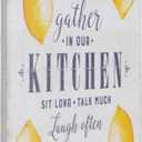 Creative Co-Op Gather in Our Kitchen Wood Wall Dcor with Lemons