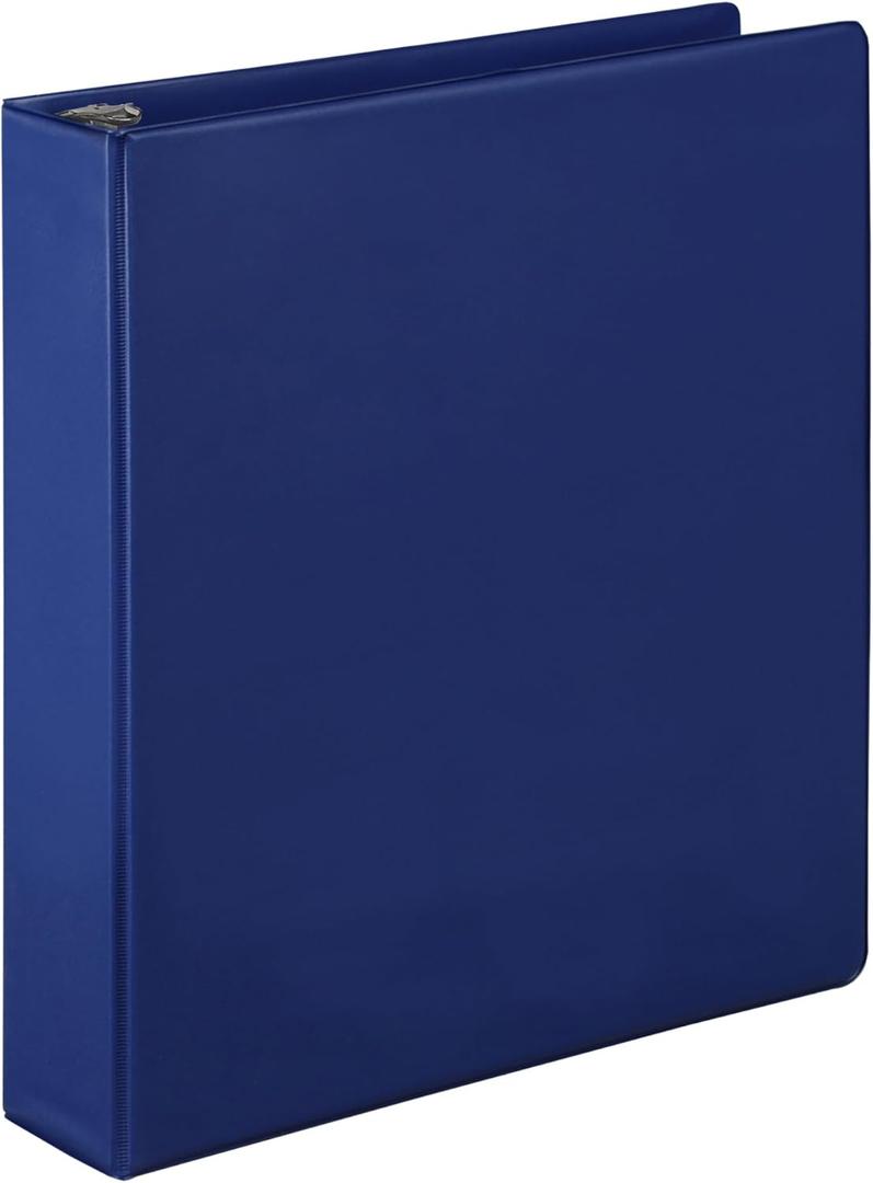 Samsill 1.5 Inch Document Storage Binder, Made in USA, FSC 100% Recycled Chipboard, Round Ring, 3 Ring Binder, Navy