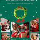 Farbeniok Christmas Pearl Ring Pipe Cleaner Craft Kit, DIY Wreath Ornament Supplies Set with Beads, Bow for Tree Decor, Interior Decoration, School Bags, Children's Festival (Big Green)