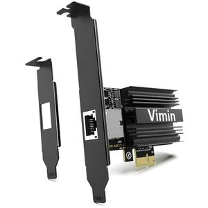 10G PCIE4.0×1 Network Card, Marvel AQC113 Controller, VIMIN 10Gb Base-T Ethernet Adapter Card Compatible with PCI Express X1,X4,X8,X16, 10G NIC RJ45 Port Support Windows/Windows Server/Linux/VMware