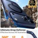 TORRAS for iPhone 17 Pro Case with Strong Magnetic & Stand, Fit for MagSafe, Mil-Grade Protection, Built-in Kickstand, Camera Control, Translucent Shockproof Slim 17 Pro Cover Ostand, Deep Blue
