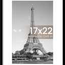 Upsimples 17x22 Picture Frame, Display Pictures 12x18 with Mat or 17 x 22 Without, Wall Hanging Poster Frames, Black, 1 Pack