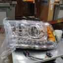 Dasbecan OE Projector Halogen Headlights w/LED Signal DRL Compatible With Dodge Ram 1500 2500 3500 2013-2018 Left Driver Side Headlamp assembly Chrome Trim w/Bulbs Replaces#68324941AD CH2502290