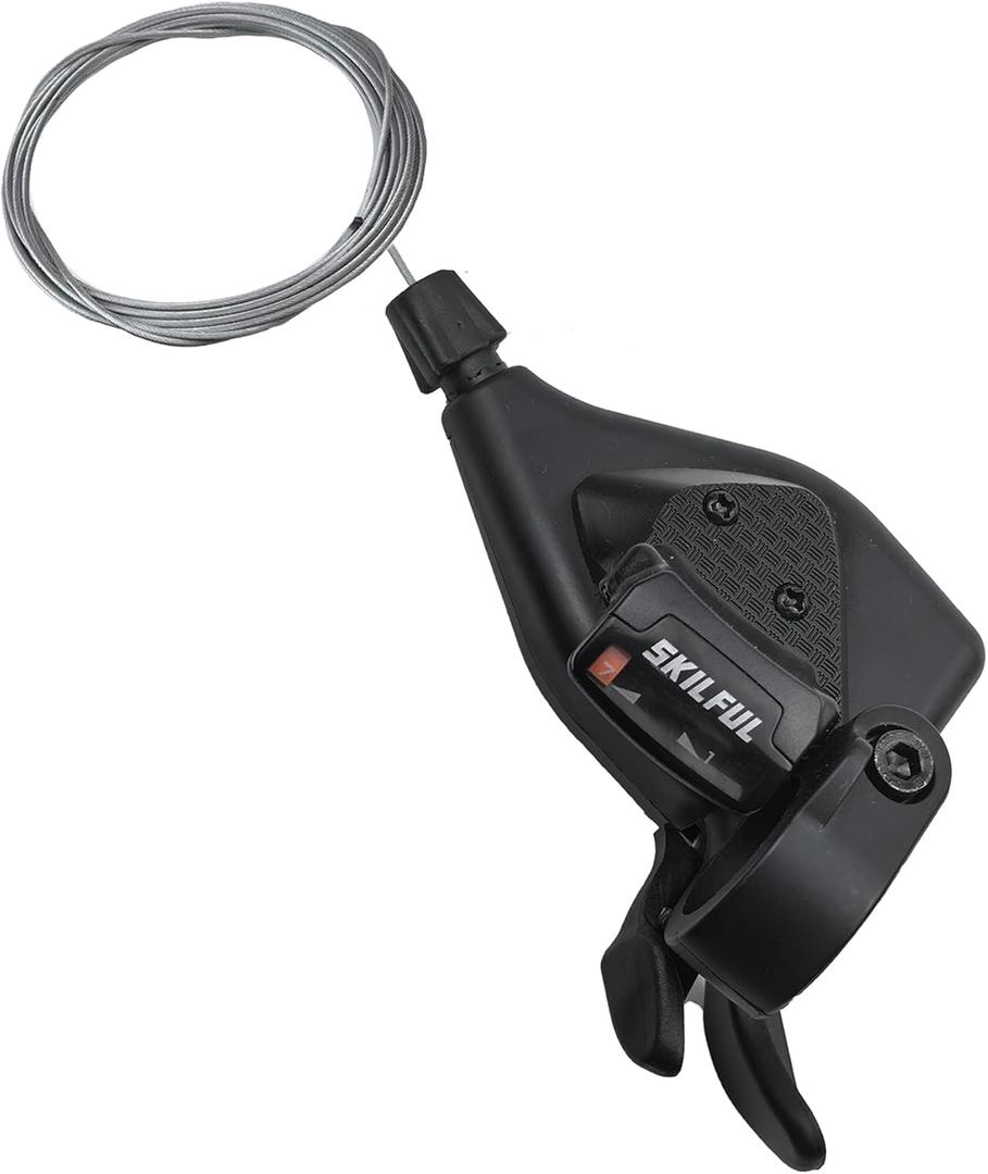 THALOUS Bicycle Gear Shift Lever Right 7 Speed Thumb Shifter with Gear Indicator for MTB Moutain Road Bike Tricycle