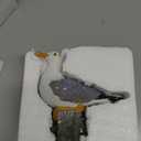 7.8" Outdoor Garden Resin Animal Gift Ornament Seagull Statue Standing on Plinth