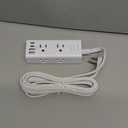 One Beat 10Ft Extension Cord with Multiple Outlets, Flat Plug Power Strip Surge Protector with 10 Ft Long Cord, 6 Outlet 4 USB Ports (2USB C), Multi Outlet Wall Plug for Travel, College, Dorm Essentials