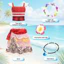 Meland Princess Dress Up for Girls, Dress Up Clothes with Light Up Flower Crown, Halloween Costumes for Girls Toddlers 3-8 (S)