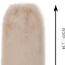 LA CARRIE Women Fuzzy Faux Fur Leg Warmers Fluffy Winter Long Foot Cuffs Furry Boot Socks (One Size, Apricot)