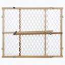 Toddleroo by North States Diamond Mesh Wooden Baby Gate: 26.5"- 42" Wide. Pressure Mounted Baby Gate for Doorway. (23" Tall, Sustainable Hardwood)