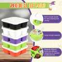 Honeydak 5 Pack Snack Containers 4 Compartment Bento Snack Boxes Reusable Lunchable Containers with Lids Divided Meal Prep Lunch Food Storage Box for School Work Travel(Halloween,Equal)