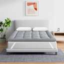Maxzzz Queen Mattress Topper, Extra Thick Mattress Pad Cover for Back Pain, Mattress Protector for 8-21 Inch Mattress, 1200GSM Down Alternative, 60 * 80 Inches.
