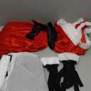 Liitrsh 6 Pcs Santa Claus Costume for Men Christmas Santa Outfit Vest Tops Santa Hat Pant Gloves Belt Shoe Covers for Cosplay, Size L