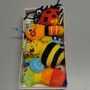 Infinno Baby Wrist Rattle Socks and Foot Finder Set, Perfect Baby Toys for 0-12 Months Newborn Boys and Girls As Shower Gifts, Garden Bug Series (Warm Color)