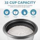 Aroma Housewares 32-Cup (Cooked) (16-Cup UNCOOKED) Pot Style Rice Cooker (ARC-7216NG) , White