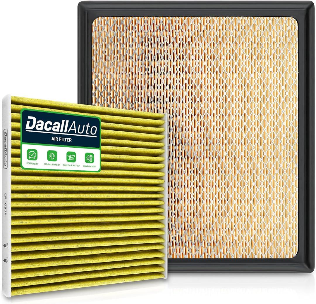 Engine & Cabin Air Filter Set for Toyota Tacoma V6-3.5L Gas (2016-2023). Replace 87139-YZZ09, 17801-0P100