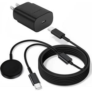 2 in1 for Samsung Watch Charge 6FT, 25W USB C Phone Charger Compatible with Galaxy Watch 8/7/6/6 Classic/5/5 Pro/Ultra/FE, 4/3/Active 2/Active/1 and GalaxyS25/24/S23 /S22/21 Note/Z Fold 7