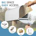 BlissBoard Metal Mailboxes Post Mount, Galvanized Steel Outside Mail Box, Standard Medium Capacity, 20 x 8.7 x 6.7 Inches, White