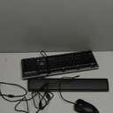 RedThunder K10 Wired Gaming Keyboard and Mouse and Wrist Rest Combo, RGB Backlit, Mechanical Feel Anti-ghosting Keyboard + 7D 7200 DPI Mice+Soft Leather Wrist Rest 3 in 1 PC Gamer Accessories(Black)