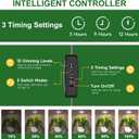 Grow Lights for Indoor Plants, 48 LEDs Full Spectrum Plant Light for Indoor Plants, Height Adjustable Growing Lamp with Base, 3 Optional Spectrums, Auto Timer 3/9/12Hrs, 10 Brightness, 2 Pack (3.4in-Black)