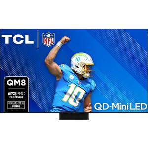 TCL 65-Inch QM85 QLED 4K Smart QD-Mini LED TV with Google TV (65QM851G, 2024 Model) Dolby Vision IQ HDR, Dolby Atmos, Game Accelerator up to 240Hz, Voice Remote, Works with Alexa, Streaming Television