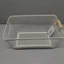 Metal Mesh Steel Basket, Large Wire Storage Organizer Basket Multi-function Hanging Kitchen Baskets with Wood Handle for Kitchen Bathroom Picnic Home, Rectangle-Off White