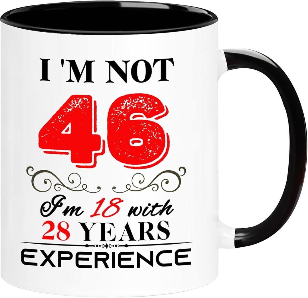 1979 46th Birthday Mug for Women Men, Turning 46 Year Old Birthday Gifts for Mom, Dad, Grandma, Grandpa, Wife, Husband, Daughter, Sister, Best Friends, Coworkers, Her, Him, 11oz Coffee Cup