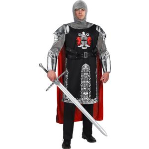 Spooktacular Creations 3 Pcs Halloween Knight Costume Men, Medieval Costume Men, Halloween Costumes for Cospaly Party XL