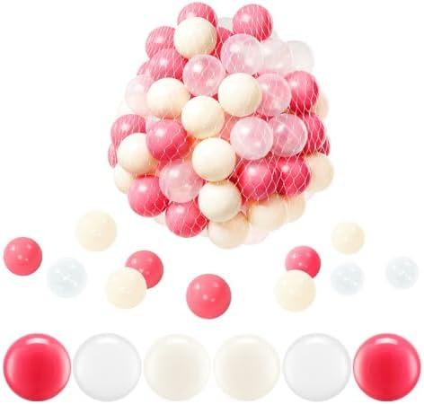 FHRILEK Ball Pit Balls, Safe Non-Toxic BPA-Free Crush-Proof Plastic Balls for Toddlers, Gift for Kids Birthday & Christmas, for Indoor Playpens, Party Decorations & Amusement Activities