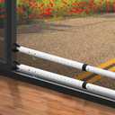 2 Pack Sliding Door Security Bar, 16.5-51 inch Adjustable Patio Door Security bar with Rubber Tips, 1.1inch Diameter White Painted Metal Window Security Bar