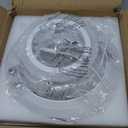 34W LED Ceiling Light with Remote, 3000-6000K Dimmable Modern Flush Mount Ceiling Lighting Fixture White 4 Rings Round Chandelier Ceiling Lamp for Small Room, Bedroom