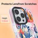 ChiCsFleur for iPhone 12 Pro Max Case, TPU Phone case with Camera Protection for Women Girls Teens - Collage Postage Stamp Fruit Y2K Evil Eye Papaya Bow Pink Blue Sorority Aesthetic Unique