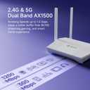 U-SPEED AX1500 WiFi 6 Router Dual Band Wireless Internet Router, Wireless Speed Up to 1.5 Gbps, Full Gigabit Ports, Beamforming, OFDMA, MU-MIMO, Parental Controls, WPA3, EasyMesh