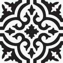 FloorPops Black Parma Peel & Stick Floor Tiles, FP3828 (12"L x 12"W x 0.06"T)