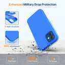 Miracase Compatible with iPhone 12 Case and iPhone 12 Pro Case, Liquid Silicone Gel Rubber Full Body Protection Shockproof Drop Protection Phone Case for iPhone 12/12 Pro 6.1 inch, Mediterranean Blue