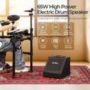 Vangoa Electric Drum Amp 65W Professional Wireless Electronic Amplifier for Drum Set Speaker 3-Band EQ USB Personal Monitor Keyboard Speaker, Black