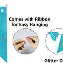 Happy Birthday Banner Birthday Hanging Decoration for Adults Kids Boy Party Supplies (blue)