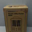 Milkhouse Space Heater, 1300W/1500W Electric Heater with Thermostat, 3 Heat Settings, Safe and Quiet for Home Garage Workshop Warehouse, Black