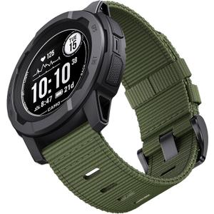 for Garmin Instinct Watch Band, Rugged Nylon Replacement Strap for Instinct 2 Instinct 3 45mm, Compatible with Garmin Instinct Solar, Tactical, Tide Esports, Sport Outdoor Work Use Replacement Band