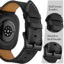 Galaxy Watch 8 Classic Band 46mm, Bands for Samsung Galaxy Watch8 40mm/44m (2025), Business Leather Wristband Replacement Strap for Men Women, Black+Brown