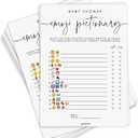 Baby Shower Emoji Pictionary Game, Baby Shower Games for Boy or Girl, 50 Cards, Minimalist