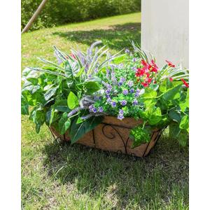 Starttag 20PCS Artificial Plants for Outdoor Decor Realistic Faux Greenery & Flowers Fake Plastic Leaves with Stems UV Resistant Outside Bushes for Garden Patio and Porch