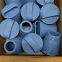 12 Pieces Kayak Scupper Plug Kit TPE Scupper Plugs Drain Holes Stopper Bung with Handle (Denim Blue-12 Pieces-large)