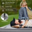 KingCamp PREMIUM DOUBLE Self Inflating Sleeping Pad, 7.5 R-Value Air & Foam Camping Mattress 2 Person, 3" Thick Full Size Double Insulated Sleeping Pad with Pump Sack for Car Camp Tent, PVC Free, Grey