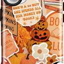 Girls Cute Case for iPhone 16, Pumpkins Flowers Women Phone Cases | Dual-Layer Shockproof Protection