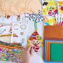 Winlyn 24 Sets Fall Craft Kits Autumn Scarecrow Crafts Fall Scarecrow Head Craft Kits Maple Leaves Pumpkins Harvest Foam Stickers Arts and Crafts for Kids Classroom Activities Holiday Party Favors