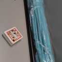 FRUITEAM Solar LED Lighted Patio Umbrella, 24 Lights Outdoor Table Umbrella w/Easy Tilt Adjustment, Straight-pole Umbrella Adjustment and Crank Lift System for Market, Garden, Deck, Pool  (7 1/2FT)